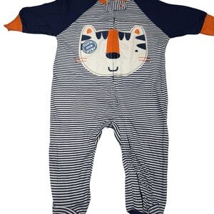 Gerber Blue and Orange Footies with Tiger Design